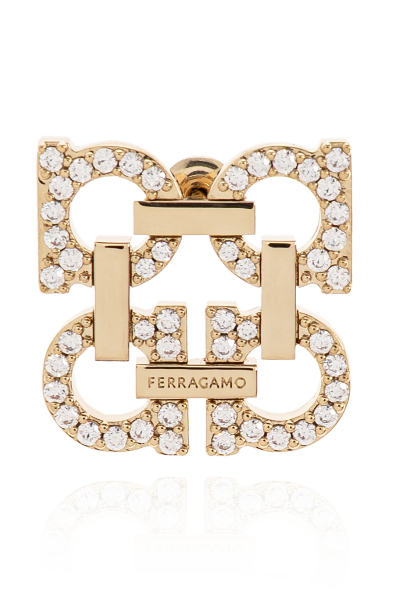 FERRAGAMO Earrings with shimmering crystals | Women's